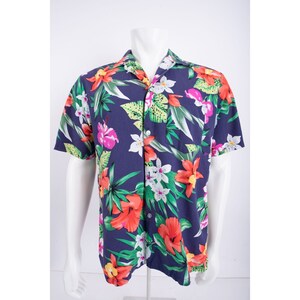 Vintage Hawaiian Casual Button Up Shirt Top  by Touch of Hawaii Men&#39;s Large