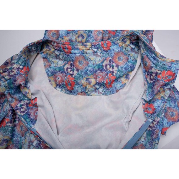 Vintage Floral Housecoat Shift Dress Women's Larg… - image 4