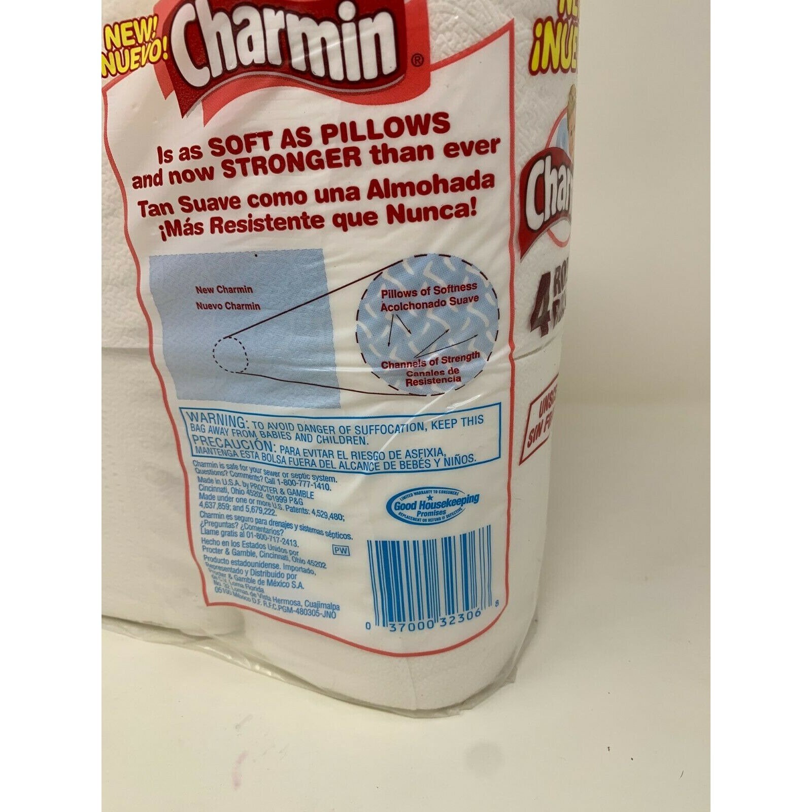Vintage Red Charmin Bathroom Tissue Toilet Paper 4 Pack Roll Baby Movie