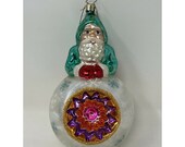 Christopher Radko Northern Light Nicholas Indent Reflector Ornament Santa Glass