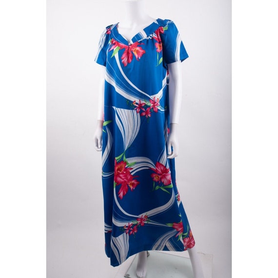 Vintage Hilo Hattie's Womans Maxi Dress XL Kaftan… - image 4