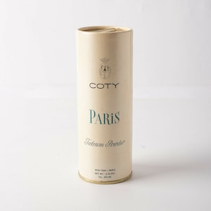 Vintage Paris Coty Talcum Powder 1960&#39;s 3.7 Oz Full New Old Stock Advertising