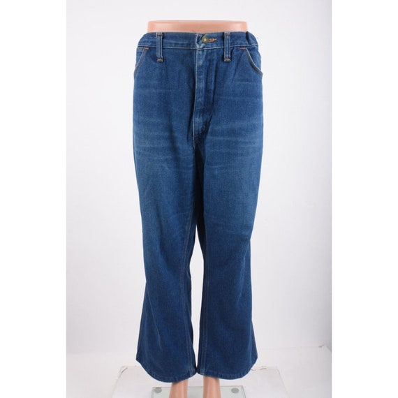 Vintage 70s Wrangler Mens Jeans Size 38 Short Den… - image 1