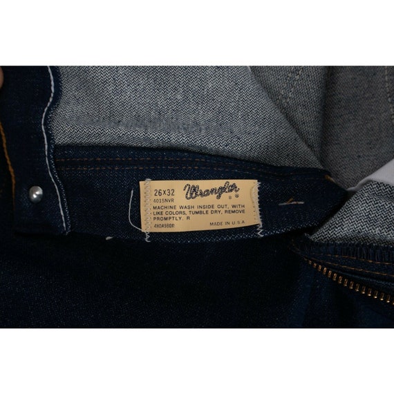 Vintage 70’s Wrangler Jeans Straight leg Student … - image 6