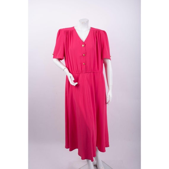 Leslie Fay 1980s Vintage Sheath Dress Women's Lar… - image 1