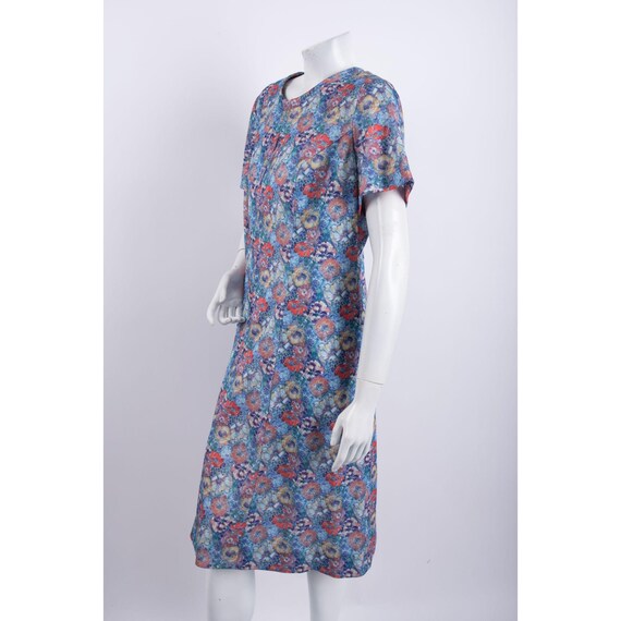 Vintage Floral Housecoat Shift Dress Women's Larg… - image 6