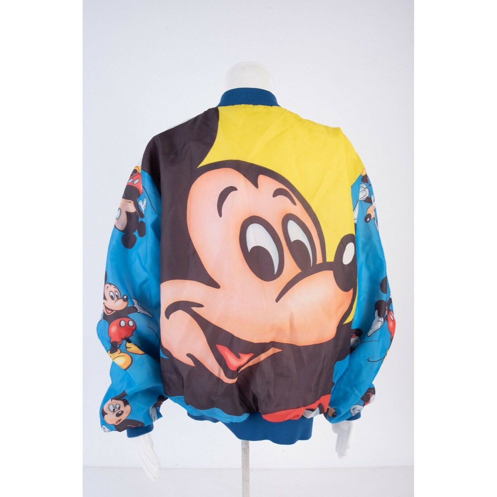 Vintage 80s Mickey Mouse Bomber Jacket Coat Nylon XL All Over Etsy