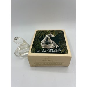 Hallmark Christmas Ornament Arctic Penguin Acrylic 82&quot; New in Box