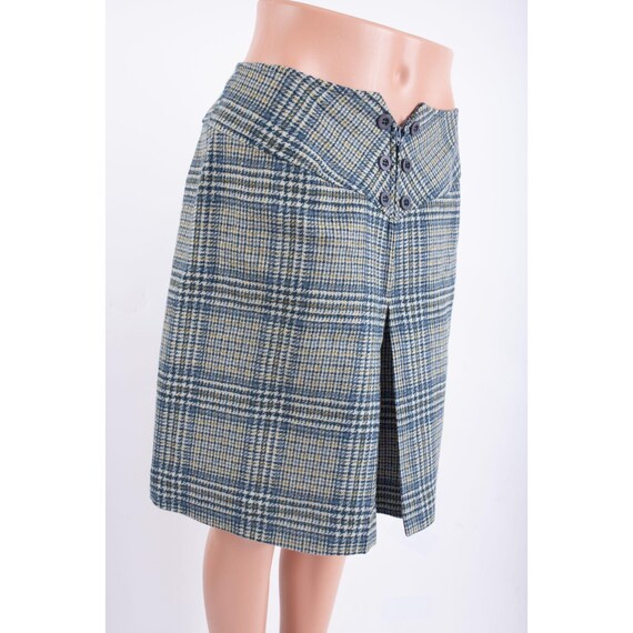 1960's Vintage Plaid Skirt by Tami 100% Wool Mid … - image 2