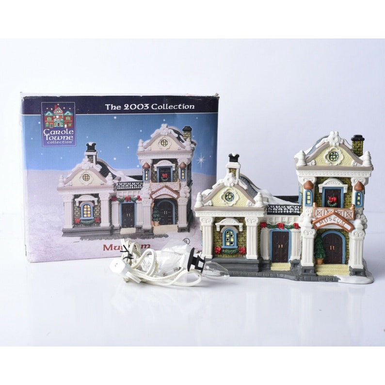 Carole Towne Collection Museum Lighted Holiday Village Display Etsy