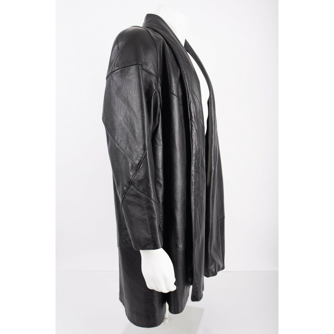 Vintage Tibor Leathers Womens Coat Black Soft Leather | Etsy