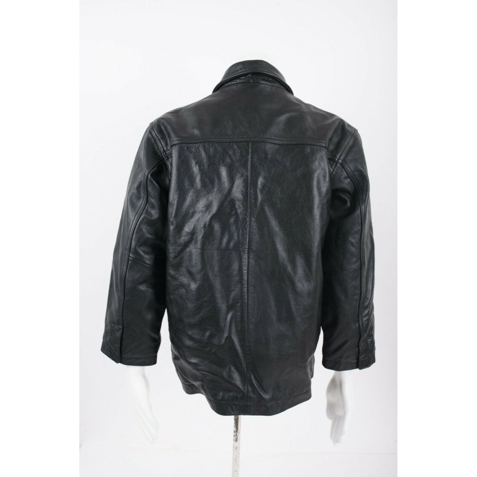 Vintage Gap Womans Black Leather Jacket Coat Size L Full Zip Vintage Gap Womans Black Leather Jacket Coat Size L Full Zip