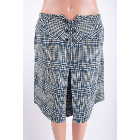 1960's Vintage Plaid Skirt by Tami 100% Wool Mid … - image 1