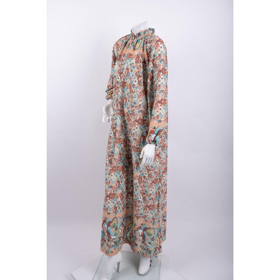 1970's Floral House Dress Maxi Muumuu Kaftan by L… - image 6