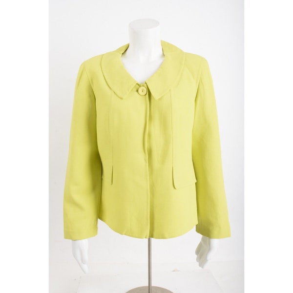 Vintage Donna Karen NY Womens Suit Jacket Blazer Vintage US 8 chartreuse Yellow