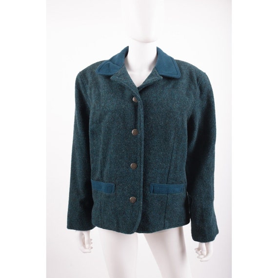 Vintage 80s Woolrich Womens Jacket Coat Size M Bl… - image 1