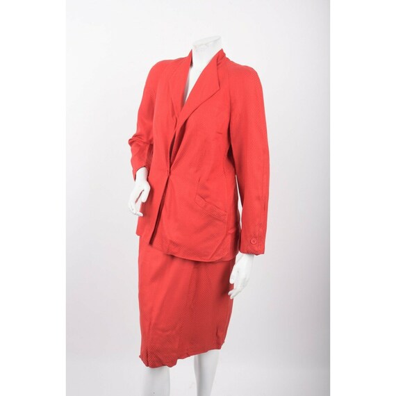 Halston III Vintage 1980s Womans Suit Skirt Blaze… - image 2