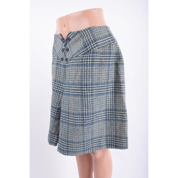 1960's Vintage Plaid Skirt by Tami 100% Wool Mid … - image 8