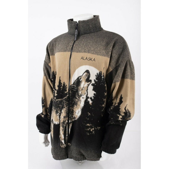 Vintage Polar Graphics Alaska Fleece Jacket Xxl 2xl W Gem