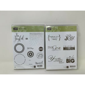 Stampin Up! Merriest desidera felice tidings essere gioioso neve Natale e parola Giocare 2