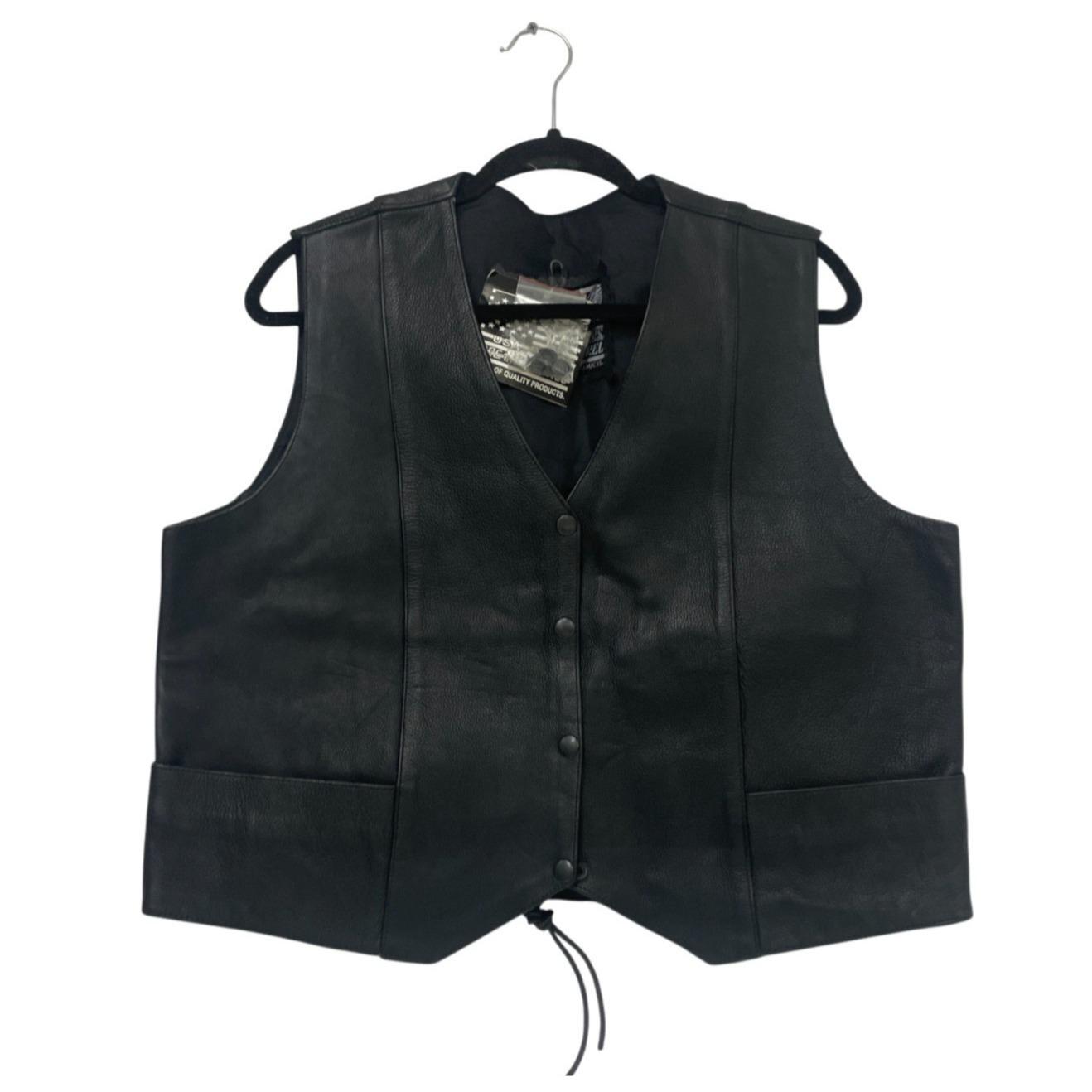 Skull leather vest - Etsy 日本