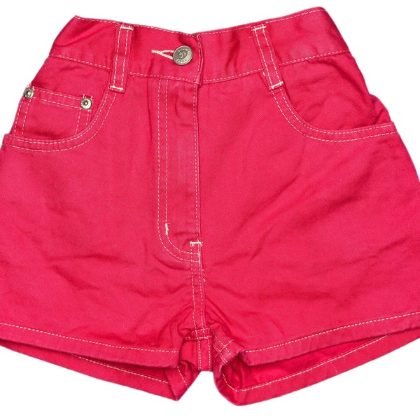 Raspberry pink 1990s denim shorts 4-5 years