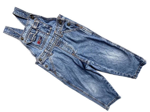 Vintage denim overalls boy girl dungarees 2-3 yea… - image 1