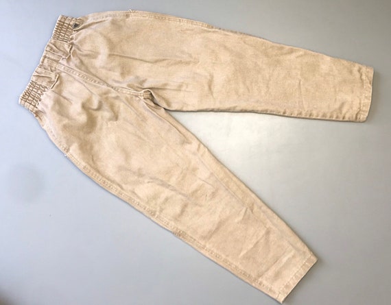 Vintage 1980s kids jeans 6-7 years sand beige ret… - image 3