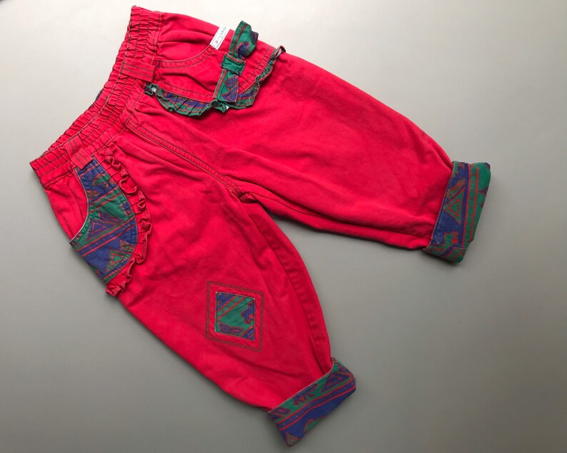 Vintage High Waisted Ruffle Pants Baby 