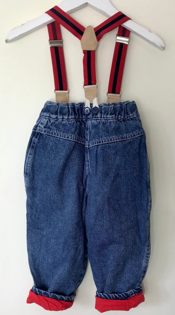Uden tvivl nedenunder Bliv sammenfiltret Vintage Jeans Overalls Suspenders Baby Boy Girl 9-12 Months - Etsy
