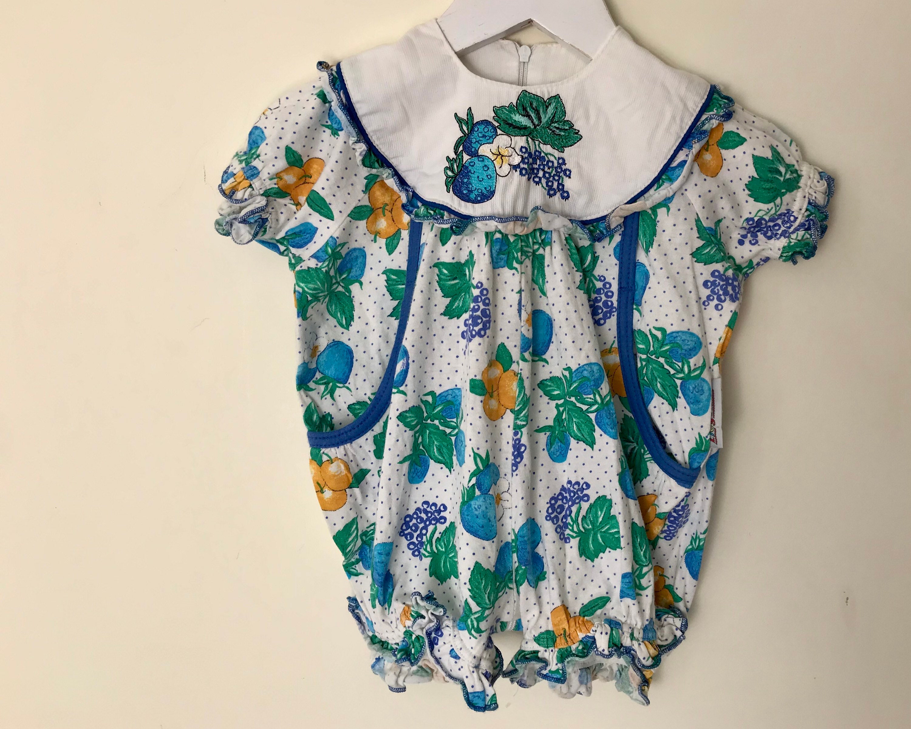 Baby Playsuit Embroidered Collar Baby 
