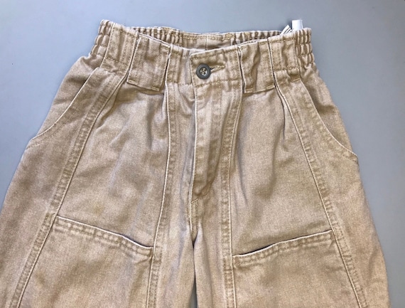 Vintage 1980s kids jeans 6-7 years sand beige ret… - image 2
