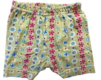 Vintage bright floral baby girls Shorts 9-12 months 1990s retro summer