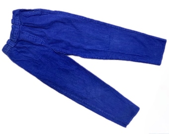 Vintage blue corduroy boys trousers 1990s retro pants 7-8 years