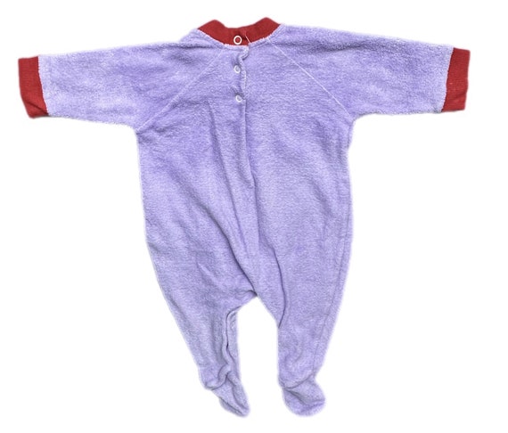 Vintage Snoopy purple romper 0-3 months baby boy … - image 3