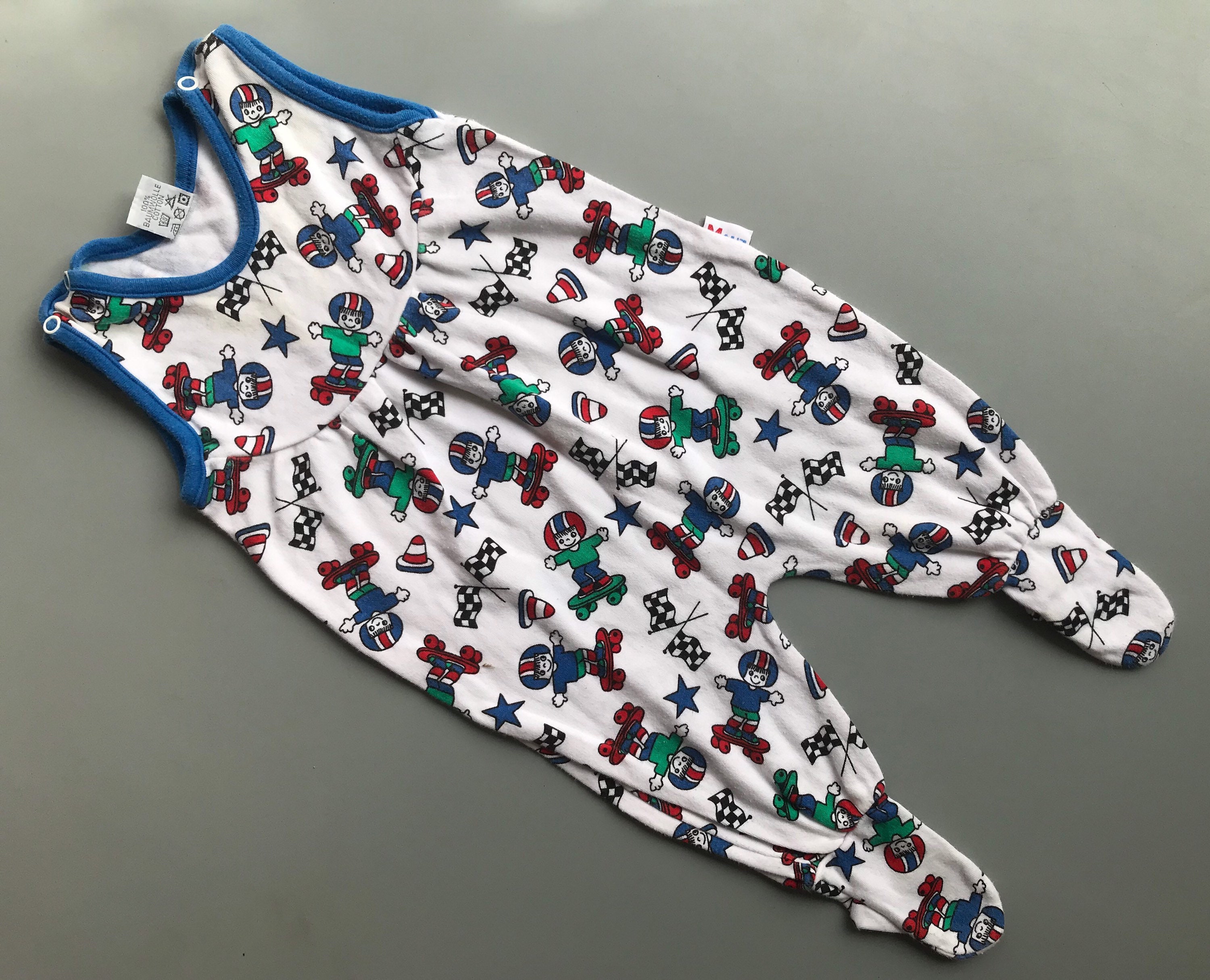 Skateboard Baby Clothes Dungarees Overalls Vintage Bright Boy Etsy UK