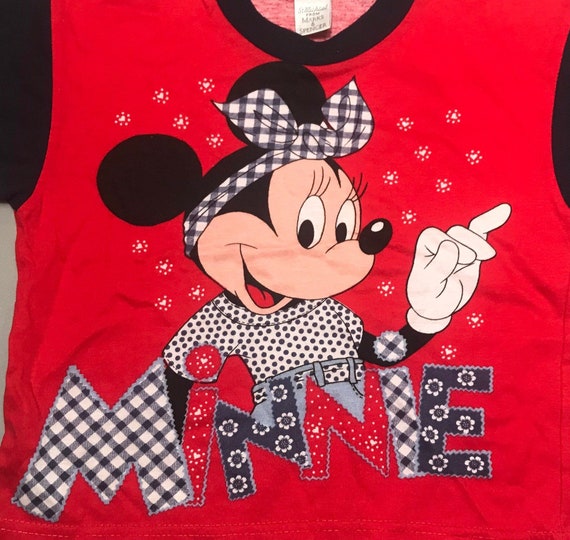 Vintage Minnie Mouse t shirt baby girl 6-9 months… - image 2