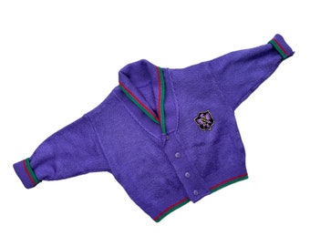 Vintage purple v neck cardigan 18-24 months