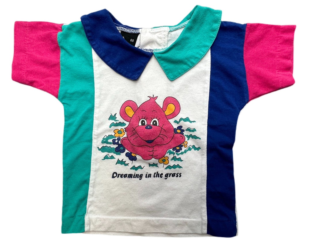 Vintage 1990s Colour Block Baby Girl Shirt 36 Months Etsy