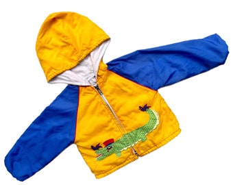 Vintage bright colour block windbreaker jacket 12-18 months