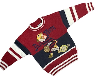 Vintage 1990s sweater baseball boy 2-3 years jumper kids retro