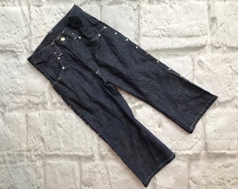 Vintage 1970s kids jeans 5-6 years kids Denim blue trousers girl