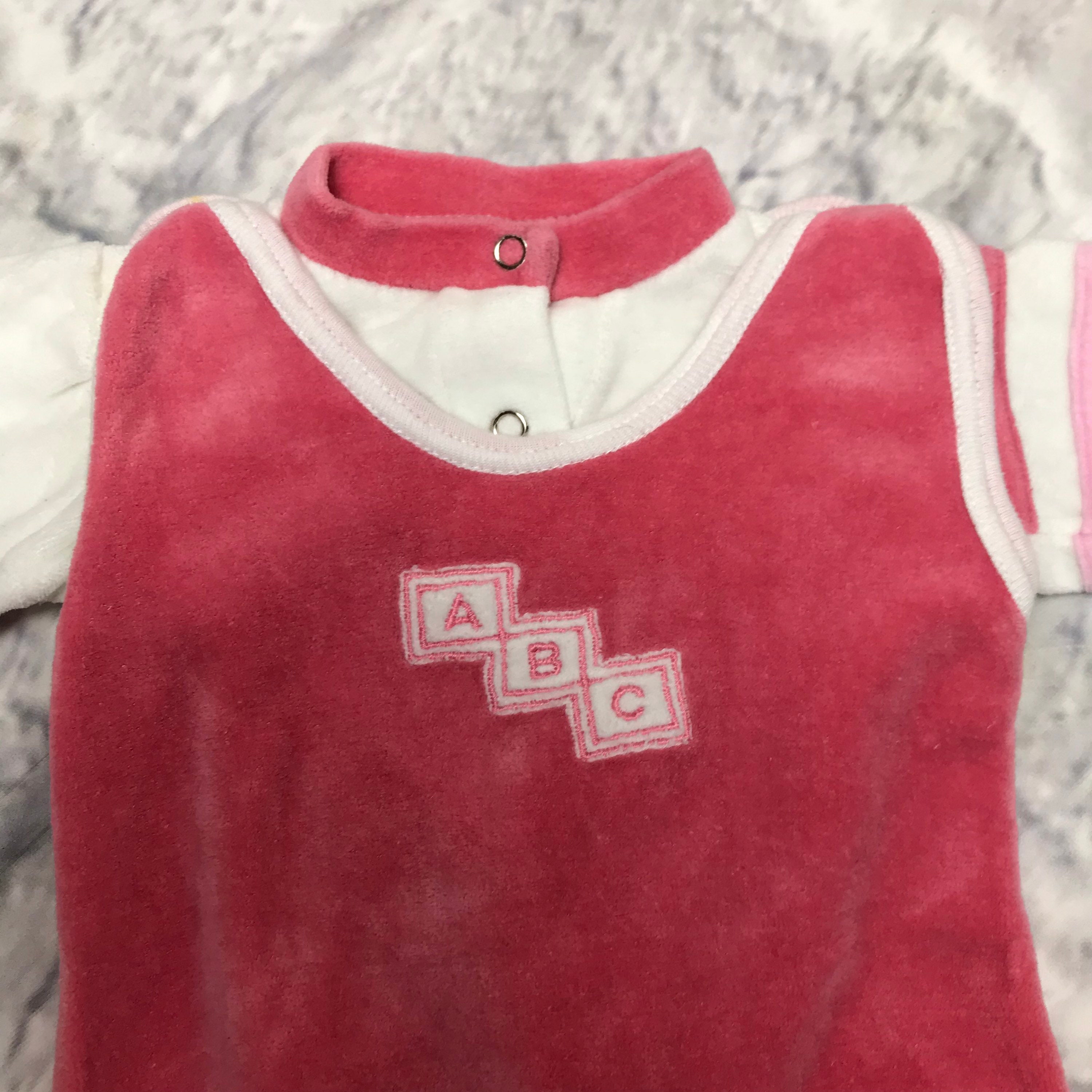 Suéter vintage sudadera de ratón velour baby girl rosa 1990s 9-12 meses jersey Ropa Ropa unisex para niños Jerséis 