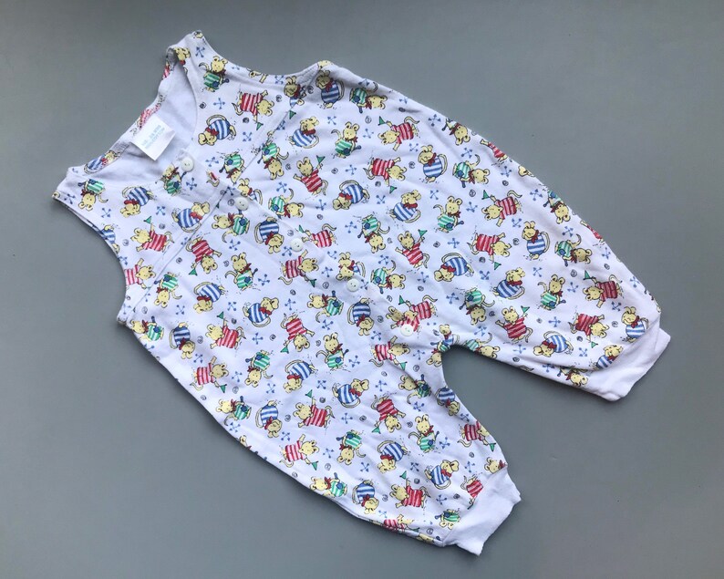 Vintage Baby Girl Boy Mice Overalls Dungarees 3 6 Months 1980s Clothing Girls Clothing Ugaurbanag Com