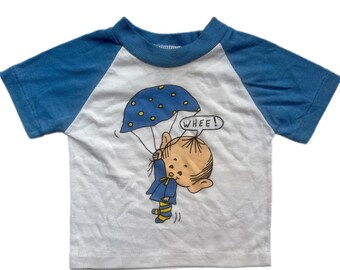 Vintage baby t shirt boy girl 9-12 months 1980s retro