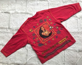 Vintage Disney 1990s sweatshirt Pocahontas girl 7-8 years jumper clothes