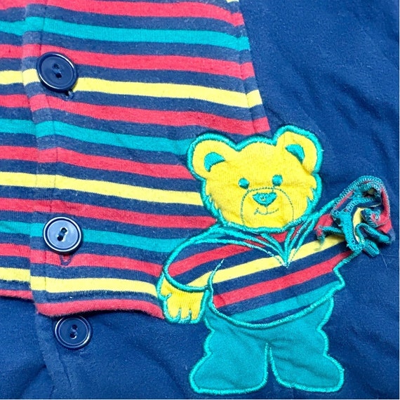 Vintage baby padded bright colour block hoodie 6-… - image 2