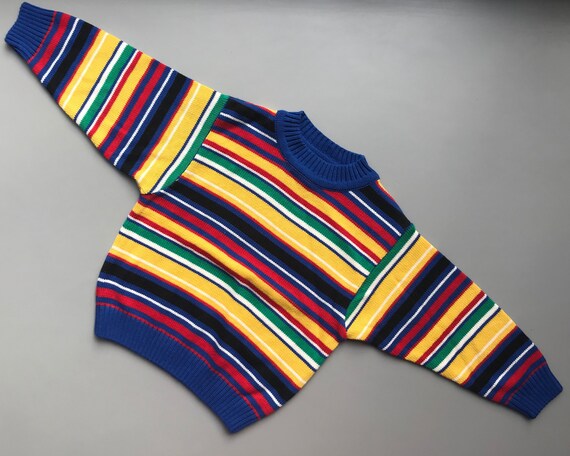 Vintage Lego Bright Striped Sweater 