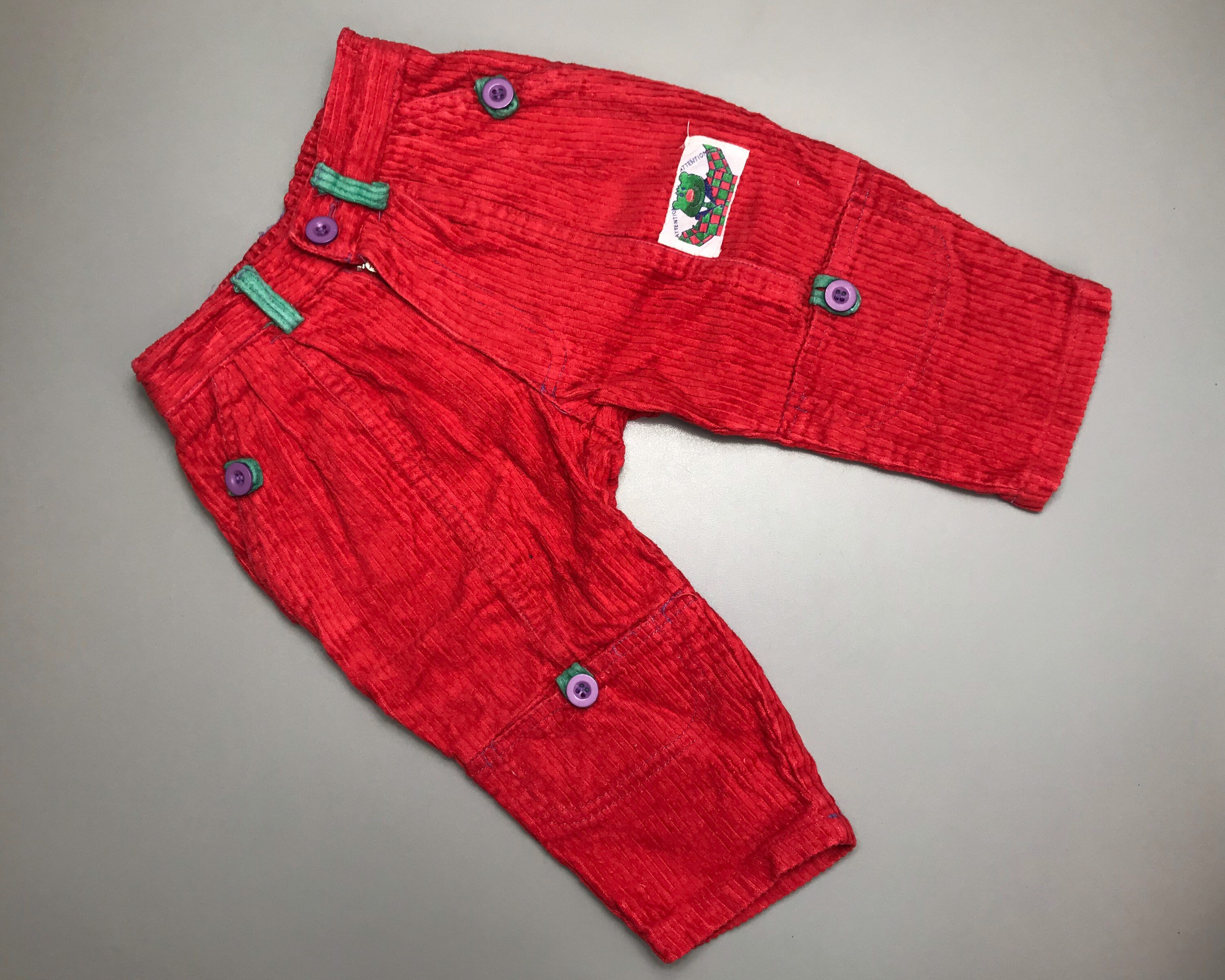 Vintage Red Corduroy Trousers Baby Boy Girl Pants 69 Months Etsy UK