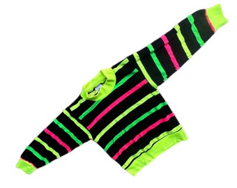 Stripe neon shirt retro boy girl 12-18 months 18-24 1990s
